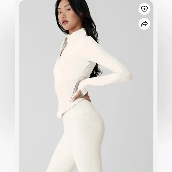 ALO | corset full zip jacket | ivory XXS - Picture 5 of 7